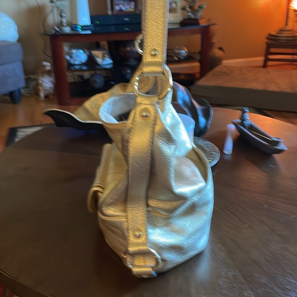 Michael Kors Fulton Metallic Gold Hobo Bag - Picture 4 of 12